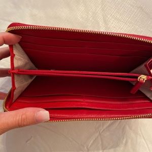 Michael kors quilted wallet with gold studs